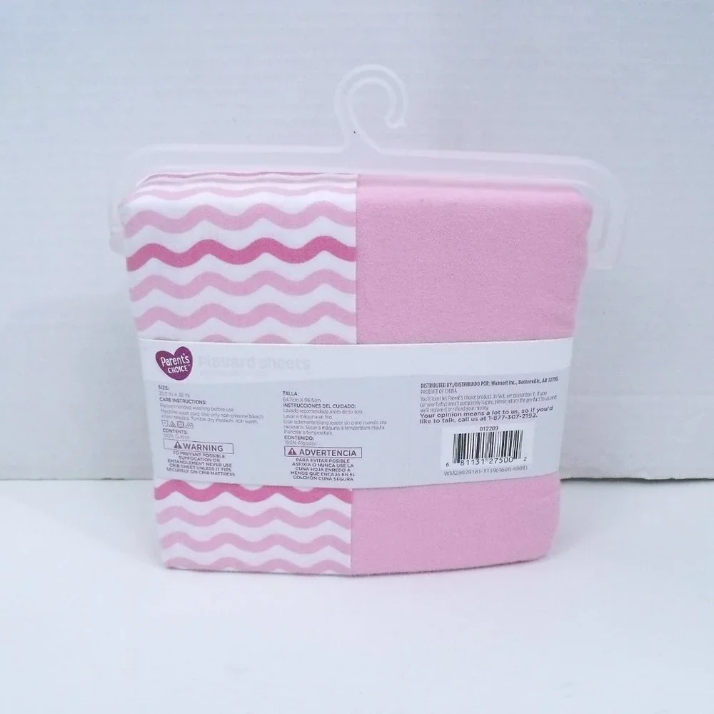 Parent's Choice 100% Cotton Playard Sheets Pink